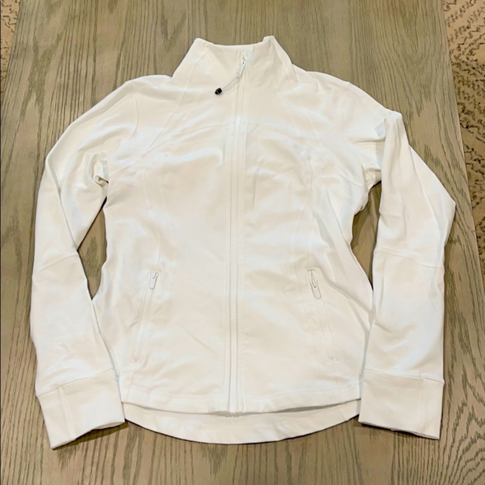 White Lululemon zip up jacket